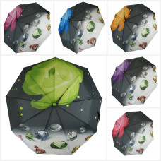 Оптом зонт женский полуавтомат calm rain, модель "brilliant" , 125
