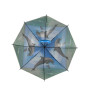 Жіноча парасолька-тростина напівавтомат з блакитною ручкою від SWIFTS з дельфіном, 0335-4