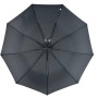Мужской складной зонт полуавтомат от Feeling Rain с прямой ручкой, есть антиветер, черный, 0938-1