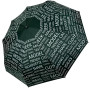 Женский зонт автомат от Toprain на 9 спиц с модным текстовым принтом, зеленый, TP 0594-3