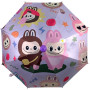 Детский зонт-трость Labubu с чехлом от Mario, фиолетовая ручка, 0105К-1